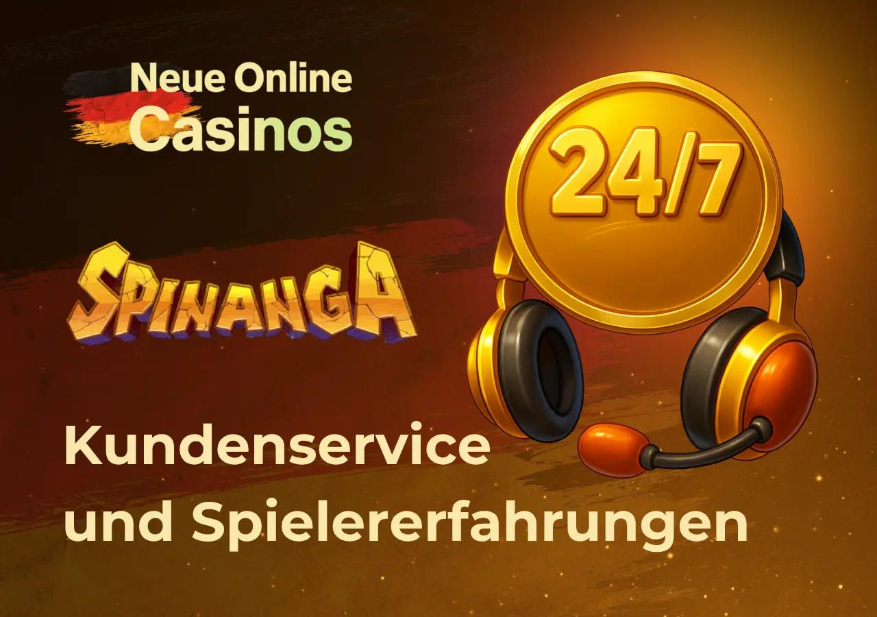 Spinanga Casino bietet 24/7 Kundendienst